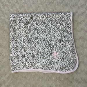 Little Me Pink Leopard Print Baby Security Blanket Bow Brown Lovey cheetah